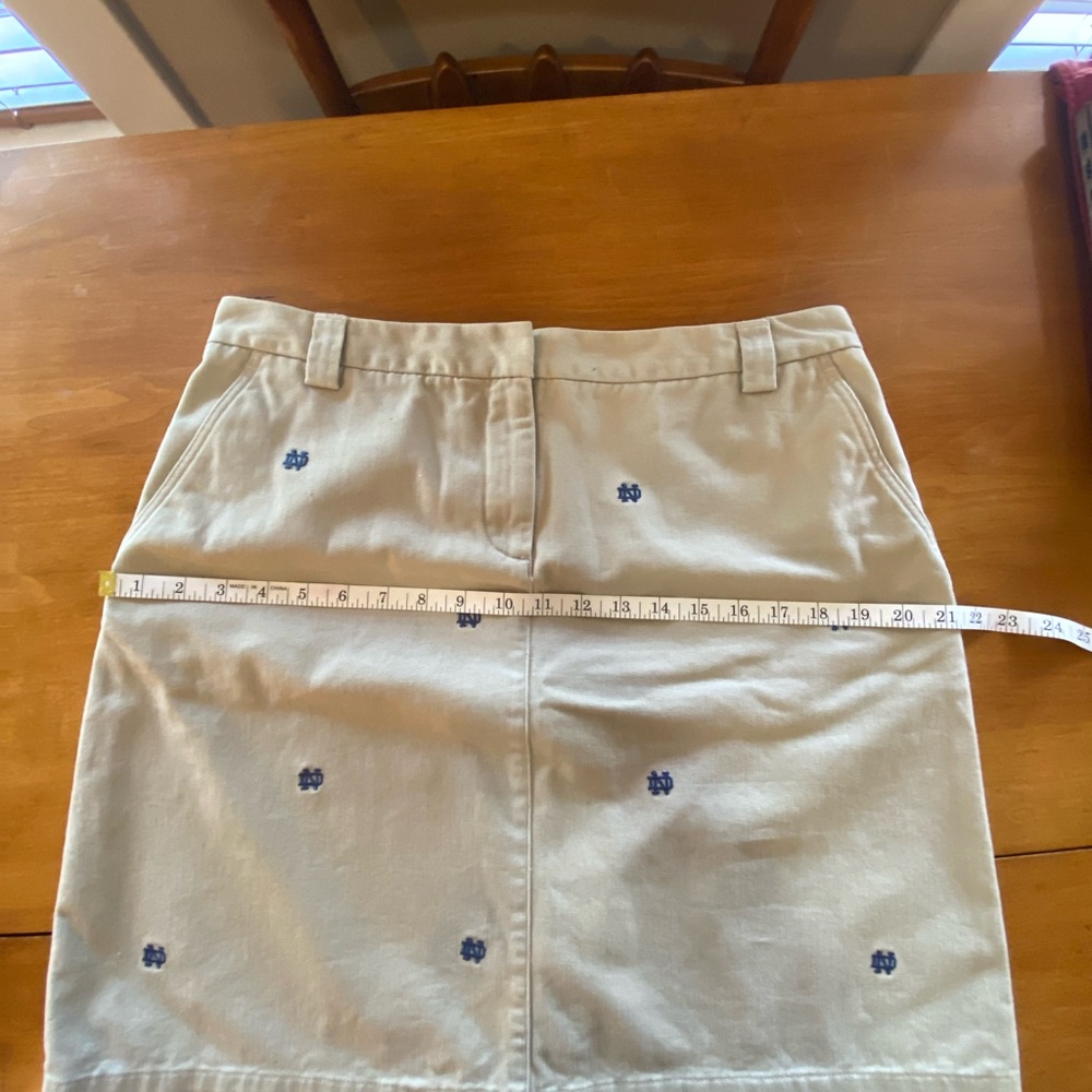 Notre Dame embroidered khaki game day cotton skirt. - Picture 7 of 9